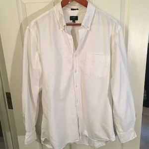 J Crew Slim Fit Oxford -- White -- L